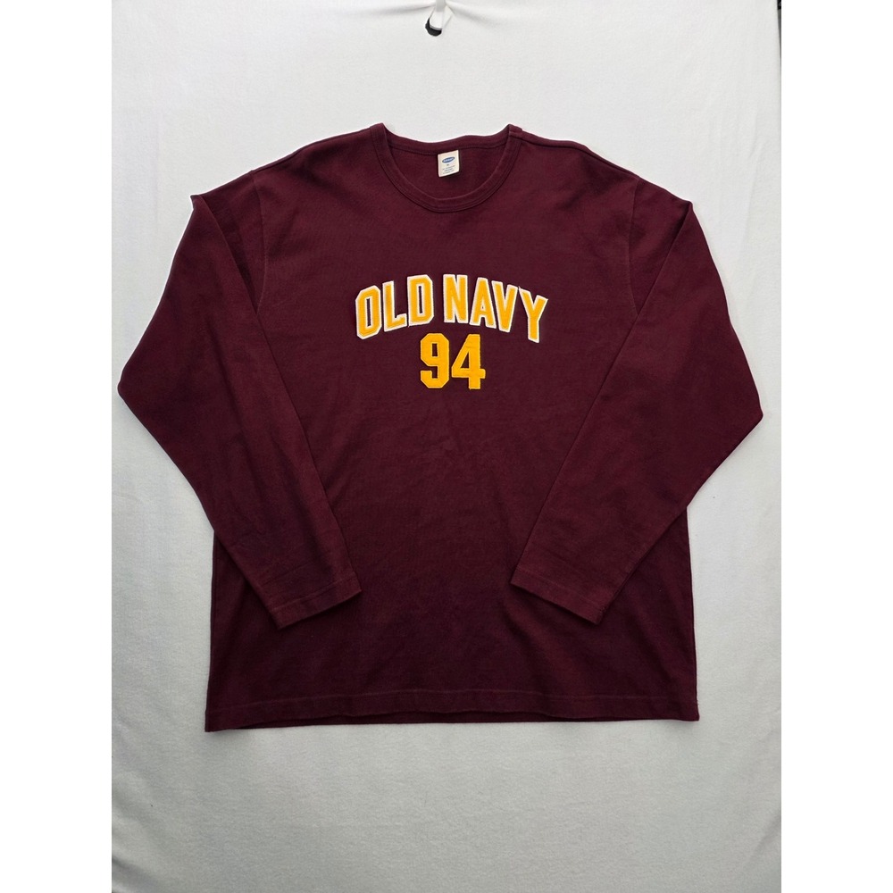 Vintage Old Navy 94 Arch Logo Maroon Heavyweight Sweatshirt Large